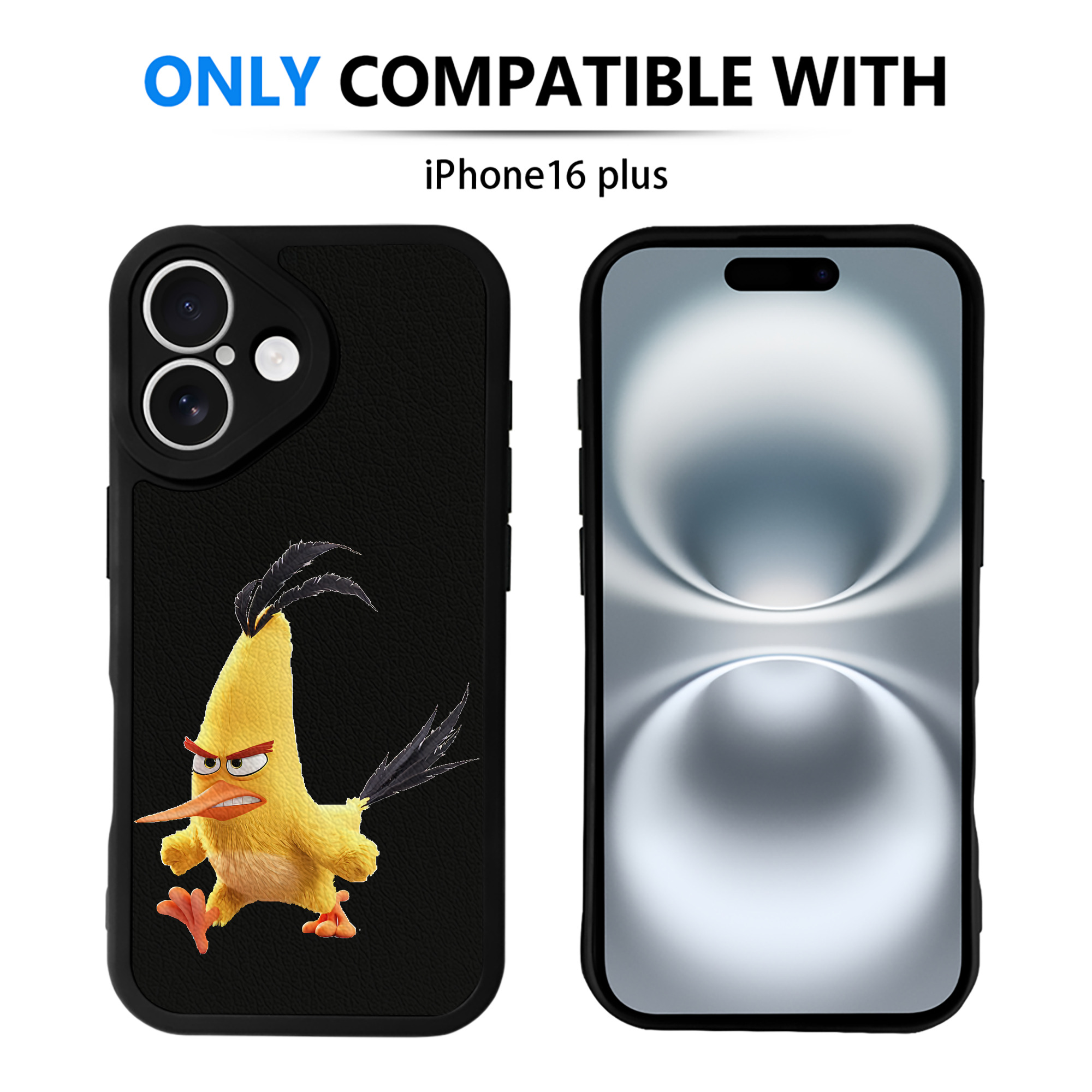 （画像用） Angry Birds アングリーバード 【iPhone 16シリーズ対応】シリコンスマホケース（レザー調） 材質：シリコン